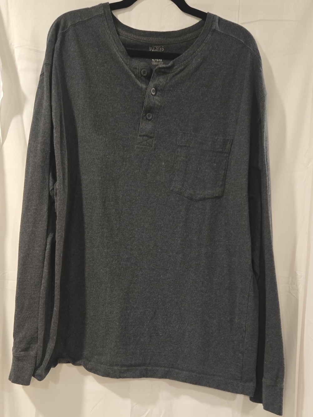 RedHead Brand Co. Charcoal Gray Long Sleeve Henley Shirt - XL
